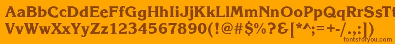 KingstonXboldRegular Font – Brown Fonts on Orange Background