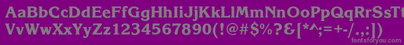 フォントKingstonXboldRegular – 紫の背景に灰色の文字