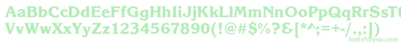 KingstonXboldRegular Font – Green Fonts on White Background