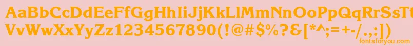 KingstonXboldRegular Font – Orange Fonts on Pink Background