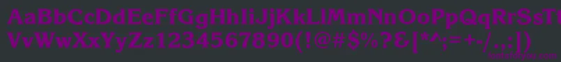 Шрифт KingstonXboldRegular – фиолетовые шрифты на чёрном фоне