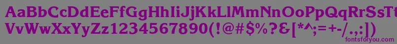 KingstonXboldRegular Font – Purple Fonts on Gray Background