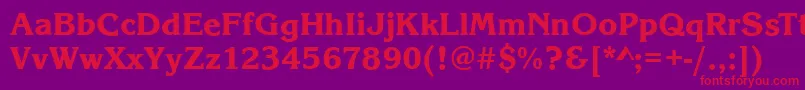 KingstonXboldRegular Font – Red Fonts on Purple Background