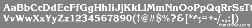 フォントKingstonXboldRegular – 灰色の背景に白い文字