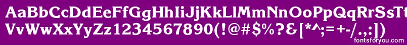 フォントKingstonXboldRegular – 紫の背景に白い文字