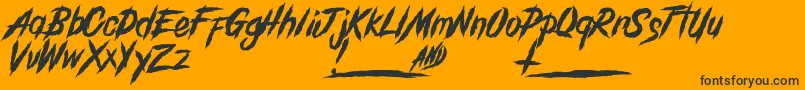 GrindanddeathDemo Font – Black Fonts on Orange Background
