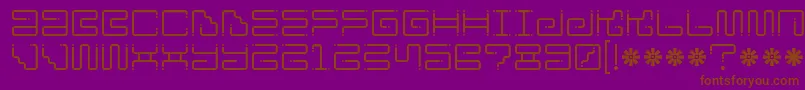 Ironloungedots Font – Brown Fonts on Purple Background