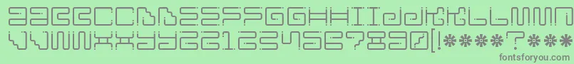 Ironloungedots Font – Gray Fonts on Green Background