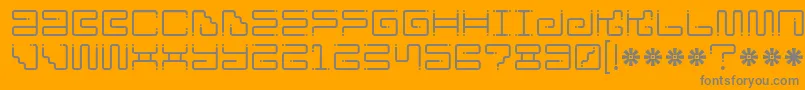 Ironloungedots Font – Gray Fonts on Orange Background