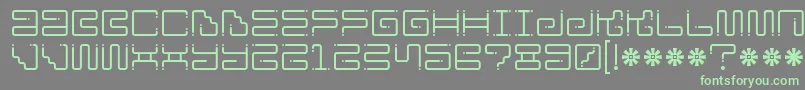 Ironloungedots Font – Green Fonts on Gray Background