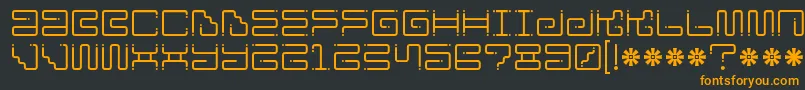 Ironloungedots Font – Orange Fonts on Black Background