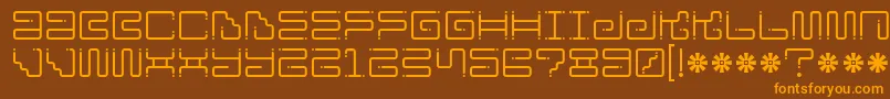 Ironloungedots Font – Orange Fonts on Brown Background