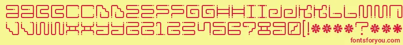 Ironloungedots Font – Red Fonts on Yellow Background