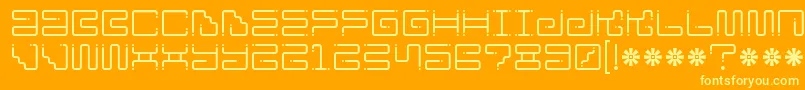 Ironloungedots Font – Yellow Fonts on Orange Background