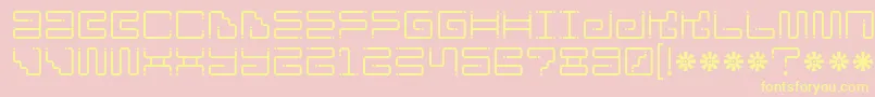 Ironloungedots Font – Yellow Fonts on Pink Background