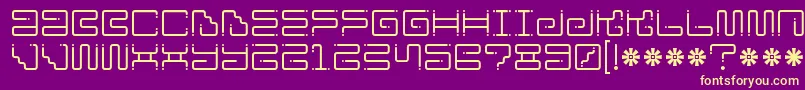 Ironloungedots Font – Yellow Fonts on Purple Background