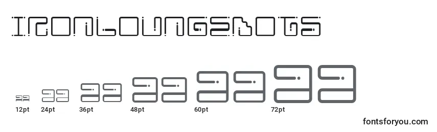 Размеры шрифта Ironloungedots