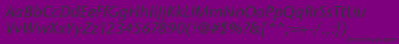 StoneSansItcMediumItalic Font – Black Fonts on Purple Background