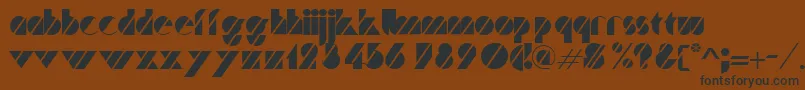 フォントTurnerRegular – 黒い文字が茶色の背景にあります