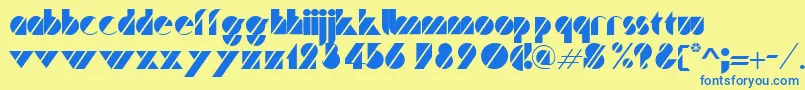 TurnerRegular Font – Blue Fonts on Yellow Background