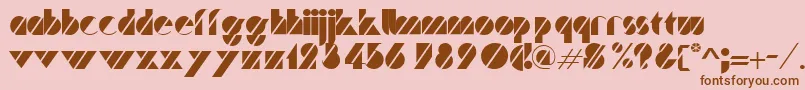 TurnerRegular Font – Brown Fonts on Pink Background