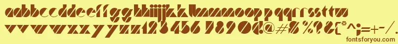 TurnerRegular Font – Brown Fonts on Yellow Background