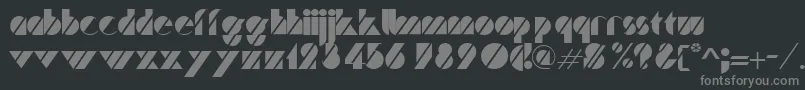 TurnerRegular-Schriftart – Graue Schriften auf schwarzem Hintergrund