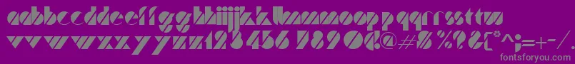 TurnerRegular-Schriftart – Graue Schriften auf violettem Hintergrund
