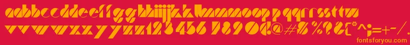 Fonte TurnerRegular – fontes laranjas em um fundo vermelho