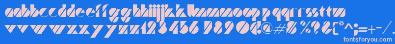 TurnerRegular Font – Pink Fonts on Blue Background