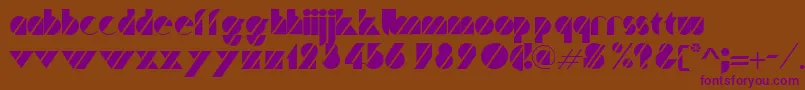 TurnerRegular Font – Purple Fonts on Brown Background