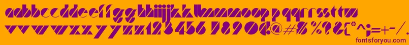TurnerRegular Font – Purple Fonts on Orange Background