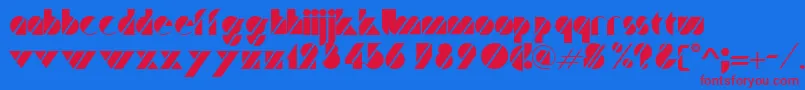 TurnerRegular Font – Red Fonts on Blue Background