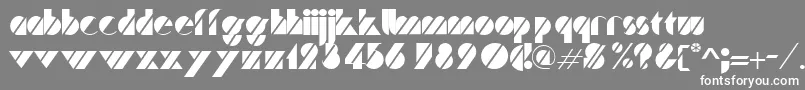 TurnerRegular-Schriftart – Weiße Schriften auf grauem Hintergrund