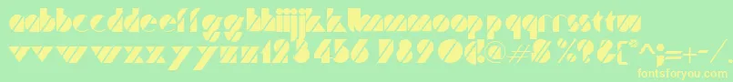 TurnerRegular Font – Yellow Fonts on Green Background