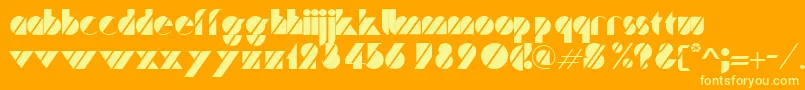 TurnerRegular Font – Yellow Fonts on Orange Background