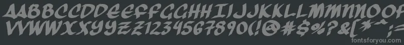 Шрифт ThreeArrowsBold – серые шрифты на чёрном фоне