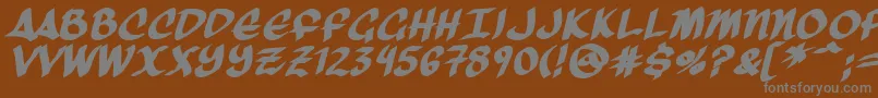 Шрифт ThreeArrowsBold – серые шрифты на коричневом фоне