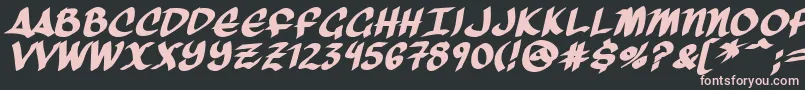 ThreeArrowsBold Font – Pink Fonts on Black Background