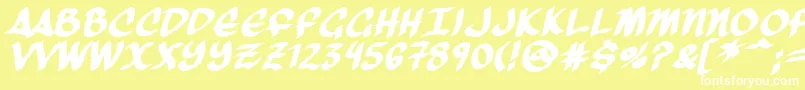 ThreeArrowsBold Font – White Fonts on Yellow Background