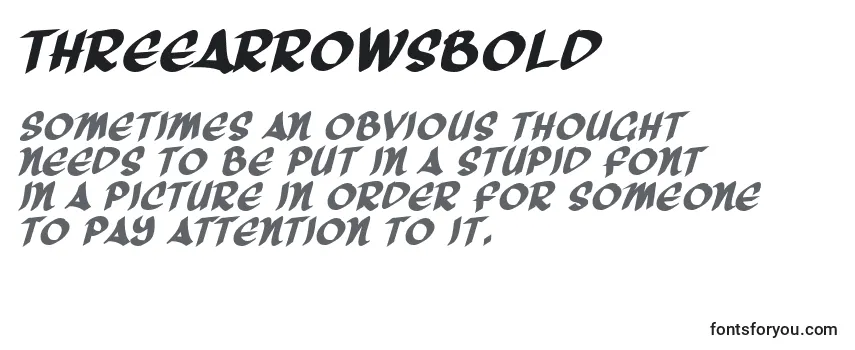 ThreeArrowsBold Font