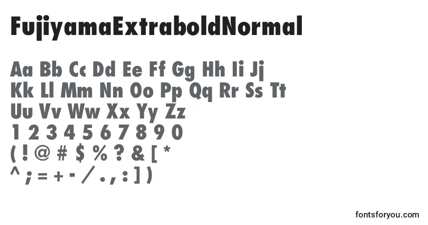 Schriftart FujiyamaExtraboldNormal – Alphabet, Zahlen, spezielle Symbole