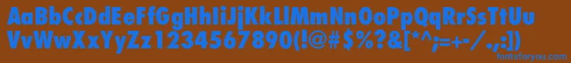 FujiyamaExtraboldNormal Font – Blue Fonts on Brown Background
