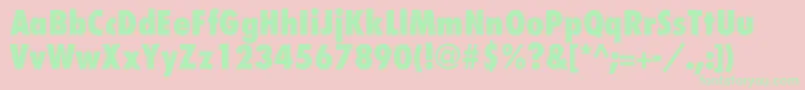 FujiyamaExtraboldNormal Font – Green Fonts on Pink Background