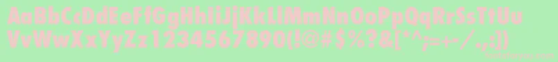 Fonte FujiyamaExtraboldNormal – fontes rosa em um fundo verde