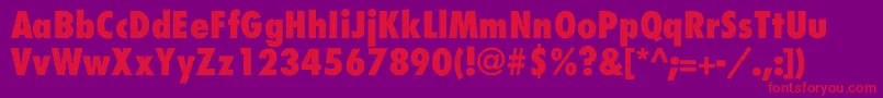 FujiyamaExtraboldNormal Font – Red Fonts on Purple Background