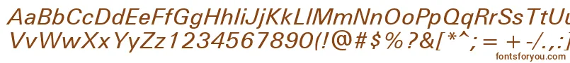 Unvr56x-fontti – ruskeat fontit valkoisella taustalla