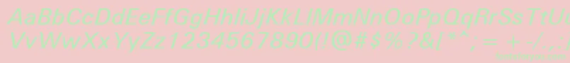 Unvr56x Font – Green Fonts on Pink Background