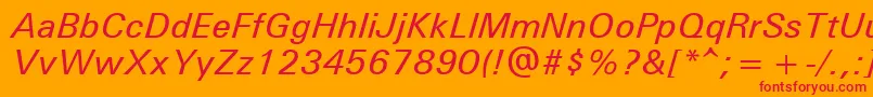 Unvr56x Font – Red Fonts on Orange Background