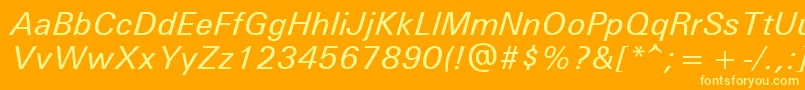 Unvr56x Font – Yellow Fonts on Orange Background